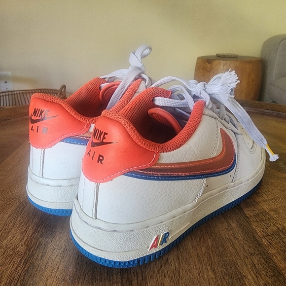 Nike Air Force 1 LV8 GS Offset Swoosh White Red Blue DX1787-100 Kids 4Y - Picture 4 of 15